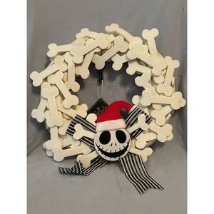 NEW Disney Parks Jack Skellington Nightmare Before Christmas Holiday Door Wreath